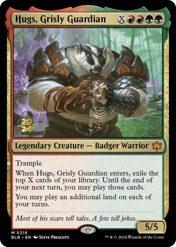 Hugs, Grisly Guardian [Bloomburrow Prerelease Promos] For Sale