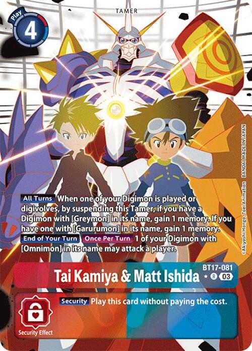 Tai Kamiya & Matt Ishida [BT17-081] (Alternate Art) [Secret Crisis] For Cheap