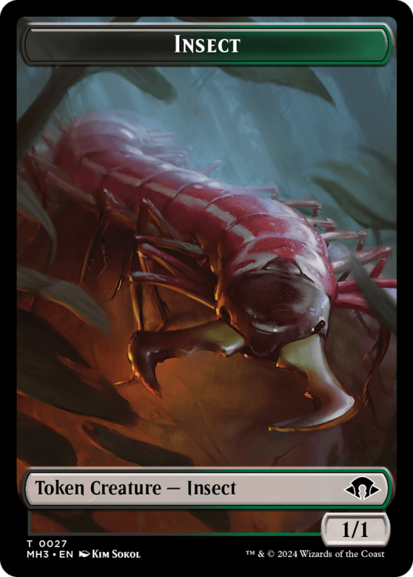 Zombie    Insect (0027) Double-Sided Token [Modern Horizons 3 Tokens] For Sale