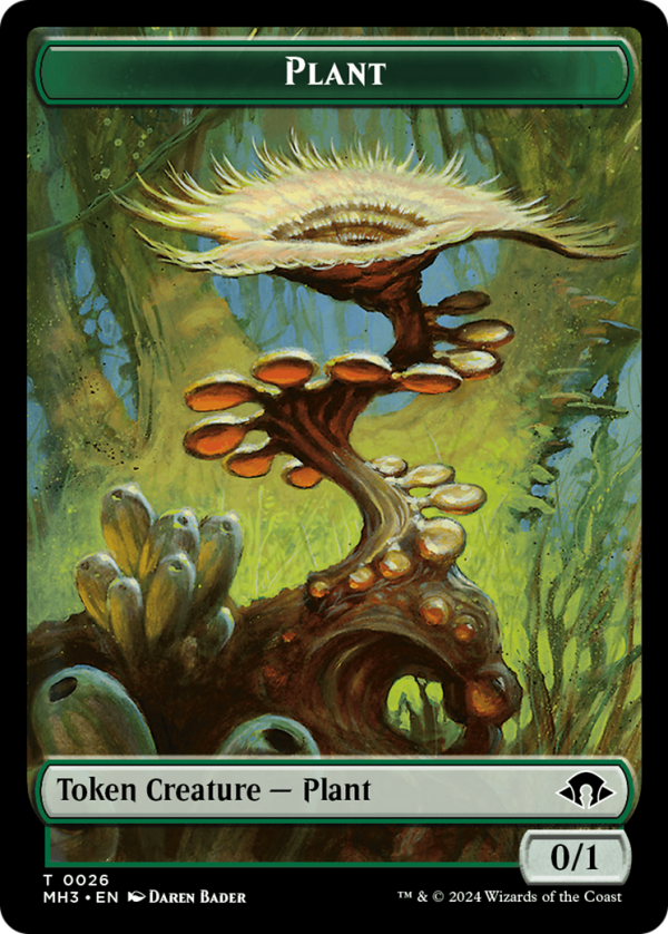 Zombie    Plant Double-Sided Token [Modern Horizons 3 Tokens] For Sale